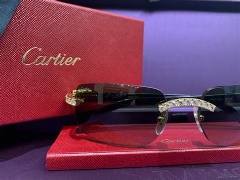 cartier shades with diamonds